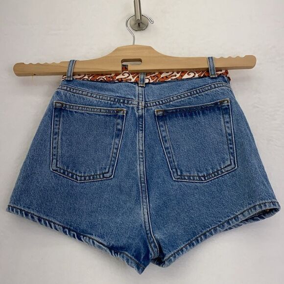 Sandro Belted Denim Shorts - Picture 6 of 10